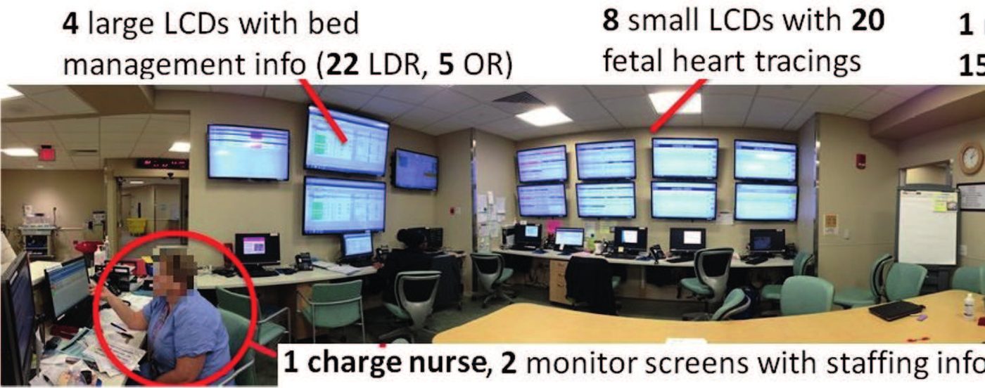 The labor-and-delivery floor, where a resource nurse juggles beds, staff, and surprises.