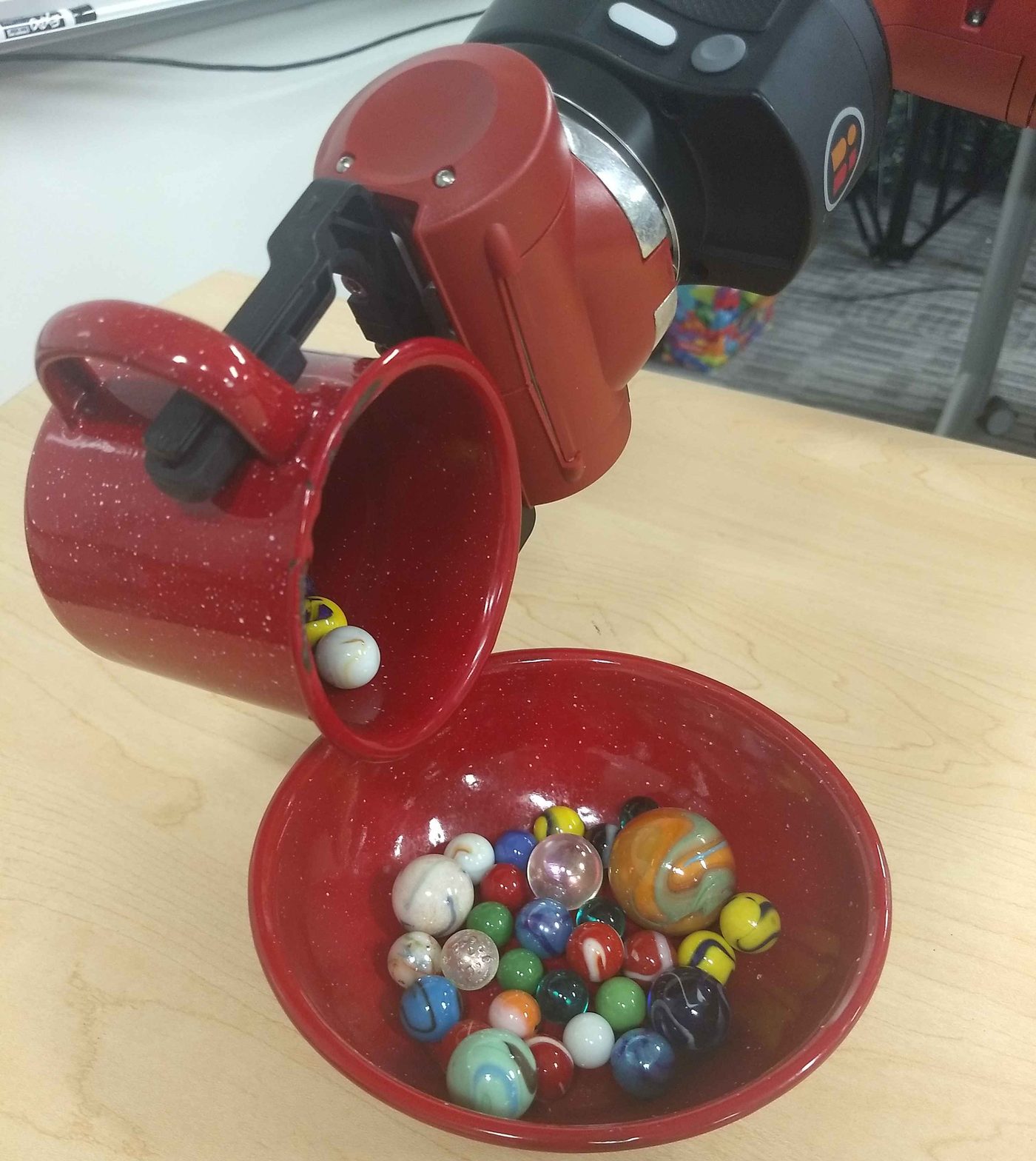 One careless demonstration can teach a robot to spill.