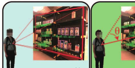 Cluttered, look-alike aisles are a worst case for vision-based localization.